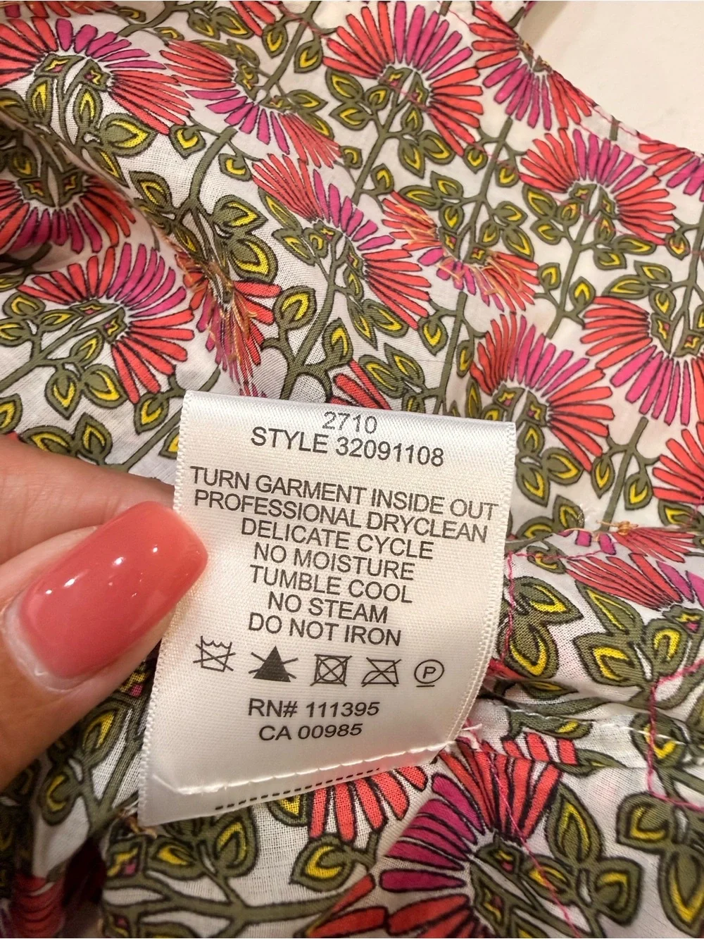 NWT – Tory Burch Stephanie Tunic – Pink Floral – Size 6